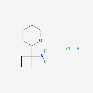 1-(Oxan-2-yl)cyclobutan-1-amine hydrochloride