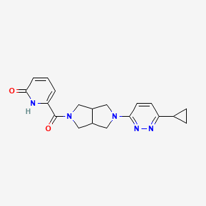 6-[2-(6-Cyclopropylpyridazin-3-yl)-1,3,3a,4,6,6a-hexahydropyrrolo[3,4-c]pyrrole-5-carbonyl]-1H-pyridin-2-one
