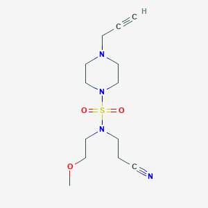 N-(2-Cyanoethyl)-N-(2-methoxyethyl)-4-prop-2-ynylpiperazine-1-sulfonamide