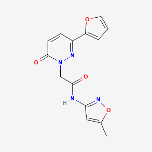 2-(3-(furan-2-yl)-6-oxopyridazin-1(6H)-yl)-N-(5-methylisoxazol-3-yl)acetamide
