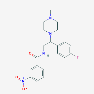molecular formula C20H23FN4O3 B2671595 N-[2-(4-fluorophenyl)-2-(4-methylpiperazin-1-yl)ethyl]-3-nitrobenzamide CAS No. 903341-88-8