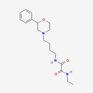 molecular formula C18H27N3O3 B2671624 N1-ethyl-N2-(4-(2-phenylmorpholino)butyl)oxalamide CAS No. 954085-87-1