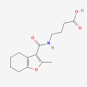 molecular formula C14H19NO4 B2671626 4-[(2-Methyl-4,5,6,7-tetrahydro-benzofuran-3-carbonyl)-amino]-butyric acid CAS No. 335391-79-2