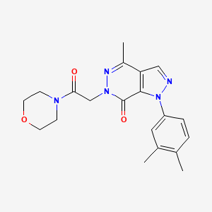molecular formula C20H23N5O3 B2671639 1-(3,4-dimethylphenyl)-4-methyl-6-(2-morpholino-2-oxoethyl)-1H-pyrazolo[3,4-d]pyridazin-7(6H)-one CAS No. 942009-42-9