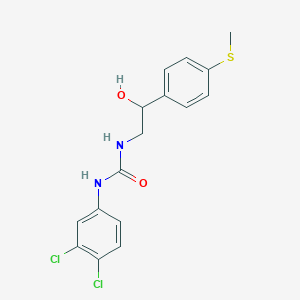 molecular formula C16H16Cl2N2O2S B2671642 1-(3,4-Dichlorophenyl)-3-(2-hydroxy-2-(4-(methylthio)phenyl)ethyl)urea CAS No. 1448035-68-4