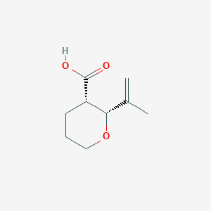 molecular formula C9H14O3 B2671644 rac-(2R,3S)-2-(prop-1-en-2-yl)oxane-3-carboxylic acid CAS No. 1909288-23-8