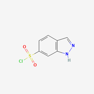 molecular formula C7H5ClN2O2S B2671646 1H-indazole-6-sulfonyl chloride CAS No. 131290-01-2