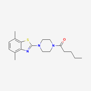 1-[4-(4,7-Dimethyl-1,3-benzothiazol-2-yl)piperazin-1-yl]pentan-1-one