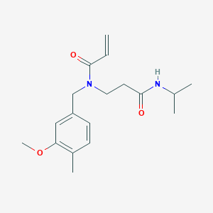 3-[(3-Methoxy-4-methylphenyl)methyl-prop-2-enoylamino]-N-propan-2-ylpropanamide