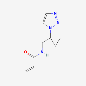 molecular formula C9H12N4O B2671658 N-{[1-(1H-1,2,3-triazol-1-yl)cyclopropyl]methyl}prop-2-enamide CAS No. 2411217-71-3