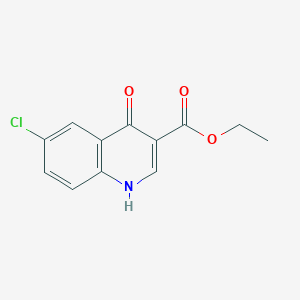 molecular formula C12H10ClNO3 B2671713 Ethyl 6-chloro-4-hydroxyquinoline-3-carboxylate CAS No. 70271-77-1; 79607-22-0