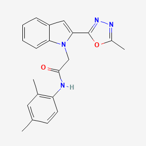 molecular formula C21H20N4O2 B2671724 N-(2,4-dimethylphenyl)-2-[2-(5-methyl-1,3,4-oxadiazol-2-yl)-1H-indol-1-yl]acetamide CAS No. 923164-73-2