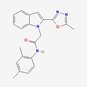 N-(2,4-dimethylphenyl)-2-[2-(5-methyl-1,3,4-oxadiazol-2-yl)-1H-indol-1-yl]acetamide