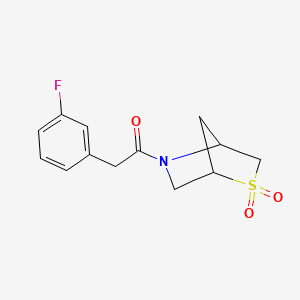1-(2,2-Dioxido-2-thia-5-azabicyclo[2.2.1]heptan-5-yl)-2-(3-fluorophenyl)ethanone