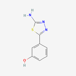 molecular formula C8H7N3OS B2671732 3-(5-Amino-1,3,4-thiadiazol-2-yl)phenol CAS No. 64405-79-4
