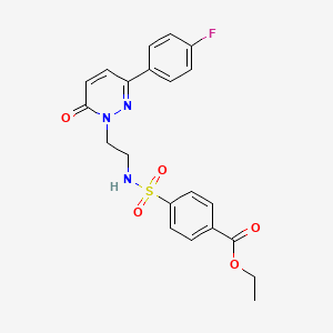 ethyl 4-(N-(2-(3-(4-fluorophenyl)-6-oxopyridazin-1(6H)-yl)ethyl)sulfamoyl)benzoate