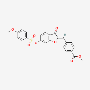 B2671740 (Z)-methyl 4-((6-(((4-methoxyphenyl)sulfonyl)oxy)-3-oxobenzofuran-2(3H)-ylidene)methyl)benzoate CAS No. 929456-23-5
