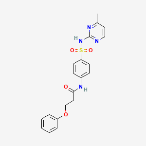 molecular formula C20H20N4O4S B2671745 N-[4-[(4-methylpyrimidin-2-yl)sulfamoyl]phenyl]-3-phenoxypropanamide CAS No. 868212-54-8