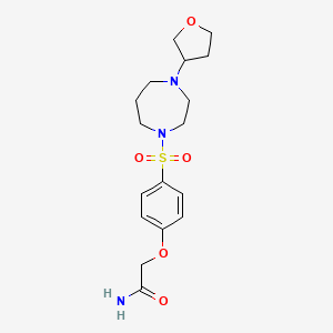 2-(4-((4-(Tetrahydrofuran-3-yl)-1,4-diazepan-1-yl)sulfonyl)phenoxy)acetamide