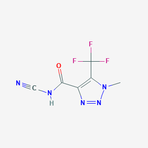 molecular formula C6H4F3N5O B2671750 N-Cyano-1-methyl-5-(trifluoromethyl)triazole-4-carboxamide CAS No. 2288889-01-8