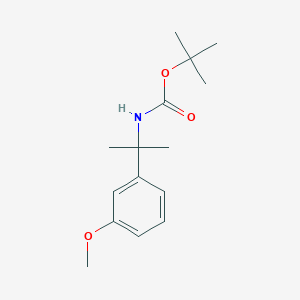molecular formula C15H23NO3 B2671755 tert-Butyl N-[2-(3-methoxyphenyl)propan-2-yl]carbamate CAS No. 1338222-69-7