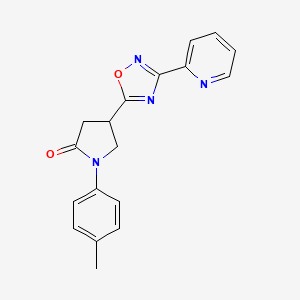 1-(4-Methylphenyl)-4-[3-(2-pyridyl)-1,2,4-oxadiazol-5-yl]-2-pyrrolidinone