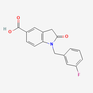 1-(3-Fluorobenzyl)-2-oxo-5-indolinecarboxylic acid