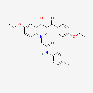 2-(6-ethoxy-3-(4-ethoxybenzoyl)-4-oxoquinolin-1(4H)-yl)-N-(4-ethylphenyl)acetamide