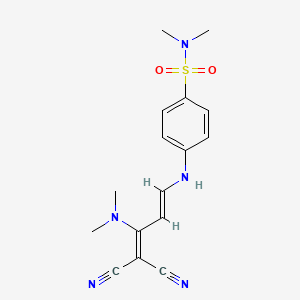 4-[[(1E)-4,4-dicyano-3-(dimethylamino)buta-1,3-dienyl]amino]-N,N-dimethylbenzenesulfonamide