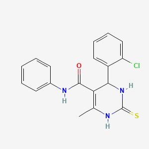 4-(2-chlorophenyl)-6-methyl-N-phenyl-2-thioxo-1,2,3,4-tetrahydropyrimidine-5-carboxamide