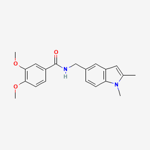 N-[(1,2-dimethylindol-5-yl)methyl]-3,4-dimethoxybenzamide