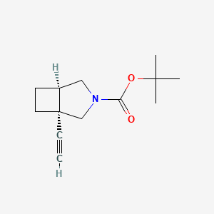 molecular formula C13H19NO2 B2671799 Tert-butyl (1S,5R)-1-ethynyl-3-azabicyclo[3.2.0]heptane-3-carboxylate CAS No. 2408937-80-2