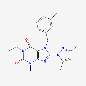 8-(3,5-dimethyl-1H-pyrazol-1-yl)-1-ethyl-3-methyl-7-(3-methylbenzyl)-1H-purine-2,6(3H,7H)-dione