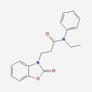 N-ethyl-3-(2-oxobenzo[d]oxazol-3(2H)-yl)-N-phenylpropanamide