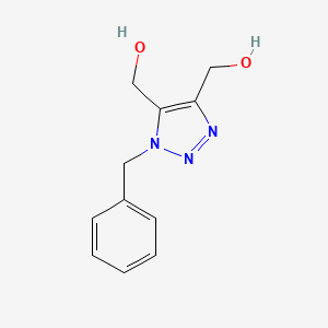 molecular formula C11H13N3O2 B2671806 1-benzyl-4,5-di(hydroxymethyl)-1H-[1,2,3]triazole CAS No. 77177-20-9