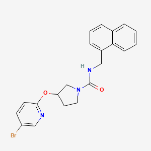 3-((5-bromopyridin-2-yl)oxy)-N-(naphthalen-1-ylmethyl)pyrrolidine-1-carboxamide