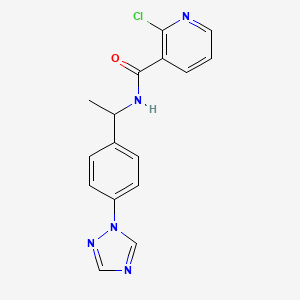 2-chloro-N-{1-[4-(1H-1,2,4-triazol-1-yl)phenyl]ethyl}pyridine-3-carboxamide