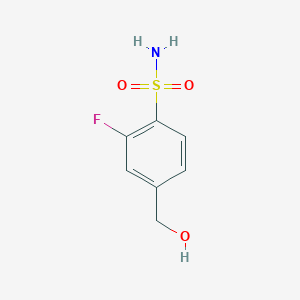 molecular formula C7H8FNO3S B2671816 2-Fluoro-4-(hydroxymethyl)benzenesulfonamide CAS No. 1513613-79-0