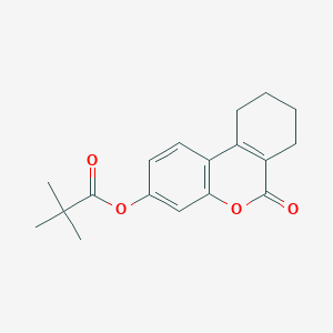 molecular formula C18H20O4 B2671824 6-oxo-7,8,9,10-tetrahydro-6H-benzo[c]chromen-3-yl pivalate CAS No. 328022-10-2