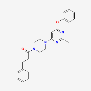 1-[4-(2-Methyl-6-phenoxypyrimidin-4-yl)piperazin-1-yl]-3-phenylpropan-1-one
