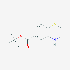molecular formula C13H17NO2S B2671848 Tert-butyl 3,4-dihydro-2H-1,4-benzothiazine-6-carboxylate CAS No. 2248376-69-2