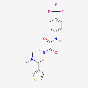 B2671851 N1-(2-(dimethylamino)-2-(thiophen-3-yl)ethyl)-N2-(4-(trifluoromethyl)phenyl)oxalamide CAS No. 946375-17-3