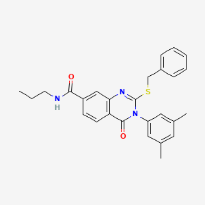 2-(benzylthio)-3-(3,5-dimethylphenyl)-4-oxo-N-propyl-3,4-dihydroquinazoline-7-carboxamide