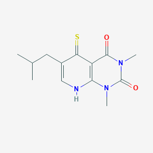 molecular formula C13H17N3O2S B2671868 6-isobutyl-5-mercapto-1,3-dimethylpyrido[2,3-d]pyrimidine-2,4(1H,3H)-dione CAS No. 941877-32-3