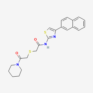 N-(4-(naphthalen-2-yl)thiazol-2-yl)-2-((2-oxo-2-(piperidin-1-yl)ethyl)thio)acetamide