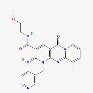 2-imino-N-(2-methoxyethyl)-10-methyl-5-oxo-1-(pyridin-3-ylmethyl)-2,5-dihydro-1H-dipyrido[1,2-a:2',3'-d]pyrimidine-3-carboxamide