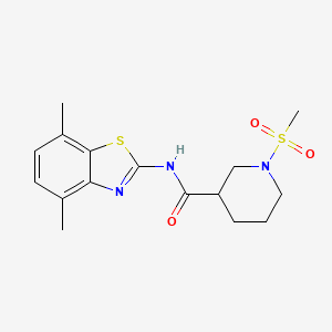 molecular formula C16H21N3O3S2 B2671879 N-(4,7-dimethyl-1,3-benzothiazol-2-yl)-1-methanesulfonylpiperidine-3-carboxamide CAS No. 1060213-84-4