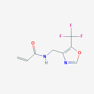 molecular formula C8H7F3N2O2 B2671885 N-{[5-(trifluoromethyl)-1,3-oxazol-4-yl]methyl}prop-2-enamide CAS No. 2361657-37-4