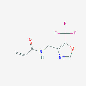 molecular formula C8H7F3N2O2 B2671885 N-[[5-(Trifluoromethyl)-1,3-oxazol-4-yl]methyl]prop-2-enamide CAS No. 2361657-37-4