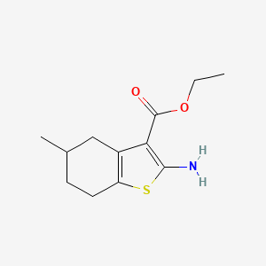 molecular formula C12H17NO2S B2671886 Ethyl 2-amino-5-methyl-4,5,6,7-tetrahydro-1-benzothiophene-3-carboxylate CAS No. 6163-89-9